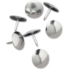 OIC Thumb Tacks - 0.50" Diameter - 100 / Box - Silver