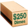 PM Company SecurIT® Coin Box 61010, $250 Dimes Capacity, 50/Pk
