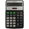Sharp® 12-Digit Calculator, ELR287BBK, 4-1/3" X 6-7/8" X 3/4", Black/Silver