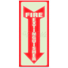 U.S. Stamp & Sign Glow In The Dark "Fire Extinguisher" Sign, 4793, 4" X 13", Red/White