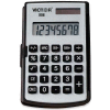 Victor® 8-Digit Pocket Calculator, 908, Dual Power, 2-7/8" X 4-1/2" X 3/8", Black