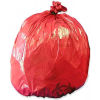 Medegen Red Biohazard Waste Disposable Bags, 1.2 mil, 10 Gallon, 24&quot; x 24&quot;, 50/Box
