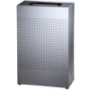 Rubbermaid® Silhouette SR14E Rectangular Open Top Receptacle w/Liner, 13 Gal. - Silver Metallic
