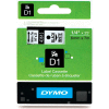 DYMO® D1 Standard Labels 1/4" Black on White