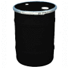 US Roto Molding 15 Gallon Plastic Drum SS-OH-15 - Open Head with Bung Cover - Bolt Ring - Black
