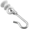 Curtain Hook, Aluminum Hook W/Nylon Guide - 650-6647 - Pkg Qty 20