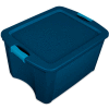 Sterilite 18 Gallon Latch & Carry Tote 14467406 True Blue/Blue Aquarium 23-5/8" x 18-5/8" x 13-5/8" - Pkg Qty 6