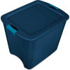 Sterilite Latch & Carry Tote 14487404 - True Blue/Blue Aquarium 26 Gal. 23-5/8&quot; x 18-5/8&quot; x 20-1/8&quot; - Pkg Qty 4