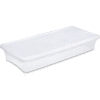 Sterilite 41 Quart 19608006 Clear Storage Tote with White Lid 34-7/8" x 16-5/8" x 6-1/8" - Pkg Qty 6