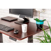 Luxor Standing Desk - Electric Adjustable Height - 59"L x 29"W - Dark Walnut Top w/ Black Frame
																			