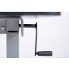 Luxor Standing Desk - Crank Adjustable Height - 59"L x 29-1/2"W - Walnut
																			