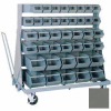 Stackbin® Mobile Steel Hopper Bin Unit, 51"W X 32"D X 50-1/2"H, 84 Steel Bins, Gray