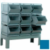 Stackbin® Pre-Built Roller Bearing Unit, 51-1/4"W X 24"D X 48"H, 9 Steel Bins, Blue
