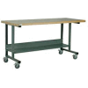 Stackbin 2012 Series Workbench W/ Ash Square Edge Top, 72"W x 30"D, Black