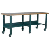 Stackbin 3512 Series Workbench W/ Ash Square Edge Top, 96"W x 30"D, Gray