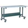 Stackbin Workbench, 2012 Series, Plastic Laminate Safety Edge, 60"W X 36"D, Gray