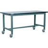 Stackbin 1012 Series Workbench W/ ESD Top & T Molding, 48"W x 30"D, Black