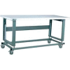 Stackbin 2500 Series Workbench W/ ESD Square Edge Top & Power Lift, 48"W x 36"D, Gray