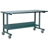 Stackbin 2012 Series Workbench W/ ESD Top & T Molding, 72"W x 30"D, Gray