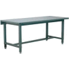 Stackbin 1005 Series Workbench, Steel Square Edge, 48"W x 36"D, Gray