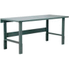 Stackbin 3505 Series Workbench, Steel Square Edge, 72"W x 30"D, Black