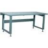 Stackbin 4000 Series Workbench W/ Steel Square Edge & Power Lift, 72"W x 30"D, Gray