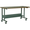 Stackbin 2012 Series Workbench W/ Hardboard Top Square Edge, 48"W x 30"D, Gray