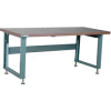 Stackbin 4000 Series Workbench W/ Hardboard Top & Power Lift, 48"W x 30"D, Gray