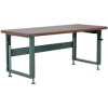 Stackbin Workbench, 4000 Series, Hardboard, 60"W X 30"D, Gray