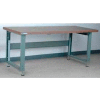 Stackbin 4000 Series Workbench W/ Hardboard Top & Power Lift, 96"W x 30"D, Black