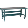 Stackbin Workbench, 3512 Series, Hardboard Over Steel, 60"W X 36"D, Black