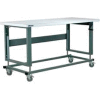 Stackbin 2500 Series Workbench W/ Laminate Square Edge Top, 60"W x 36"D, Black
