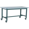 Stackbin 1012 Series Workbench W/ Laminate Square Edge Top, 72"W x 36"D, Gray