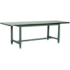 Stackbin 1005 Series Workbench, Laminate Square Edge, 96"W x 30"D, Gray