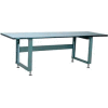 Stackbin 4000 Series Workbench W/ Safety Edge Top & Power Lift, 96"W x 30"D, Gray