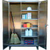 Strong Hold&#174; Heavy Duty Closet Cabinet 55-BC-243-SS - Stainless Steel 60 x 24 x 66