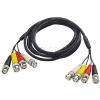 COP Security Patch Cable 15-AVC404S, 4 BNC Plugs To 4 BNC Plugs, .5 Meters