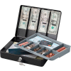SentrySafe Deluxe Cash Box DCB-1 Key Lock, 11-13/16"W x 9-1/4"D x 3-9/16"H, Black