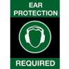 NoTrax® Ear Protection Required Safety Message Mat 3/8" Thick 3' x 5' Black
