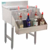 Add-On Bottle Rack, 12", Single Tier Keyhole, S/S
