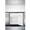 Summit-Refrigerator-Freezer, ADA Compliant, Built-In Undercounter, S/S Door, Black