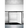 Summit ADA Comp Built in Undercounter Refrigerator 5.5 Cu. Ft. Stainless Steel