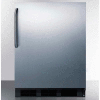 Summit ADA Comp Built in Undercounter Refrigerator 5.5 Cu. Ft. Black/Stainless Steel