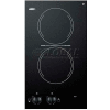 Summit-115V Two-Burner Cooktop, Black Ceramic Glass, Black
