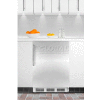 Summit ADA Comp Built in Undercounter Refrigerator 5.5 Cu. Ft. White/Stainless Steel