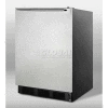 Summit-ADA Comp Freestanding All-Refrigerator, S/S Door, Horizontal Handle, Black,