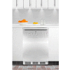 Summit Commercial Built In Refrigerator W/Lock 5.5 Cu. Ft. White/Stainless Steel