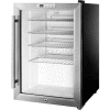 Summit-Countertop Beverage Cooler, Black, Glass Door, Lock