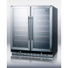 Summit-Built-In Undercounter Dual Zone Wine Cellar, LED Lighting, LED Lighting, 30" Wide