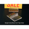 Straight Center Mount Sign/Card Holder, 2"W X 1-9/16"L, Crystal Clear Styrene - Pkg Qty 100